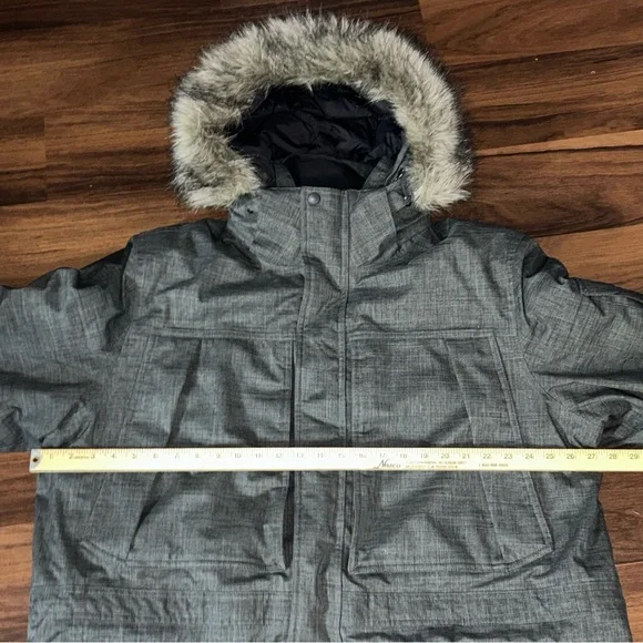 LL Bean Mens Baxter State Hooded Parka Coat Down Jacket Size XXL Reg Charcoal - Picture 11 of 16